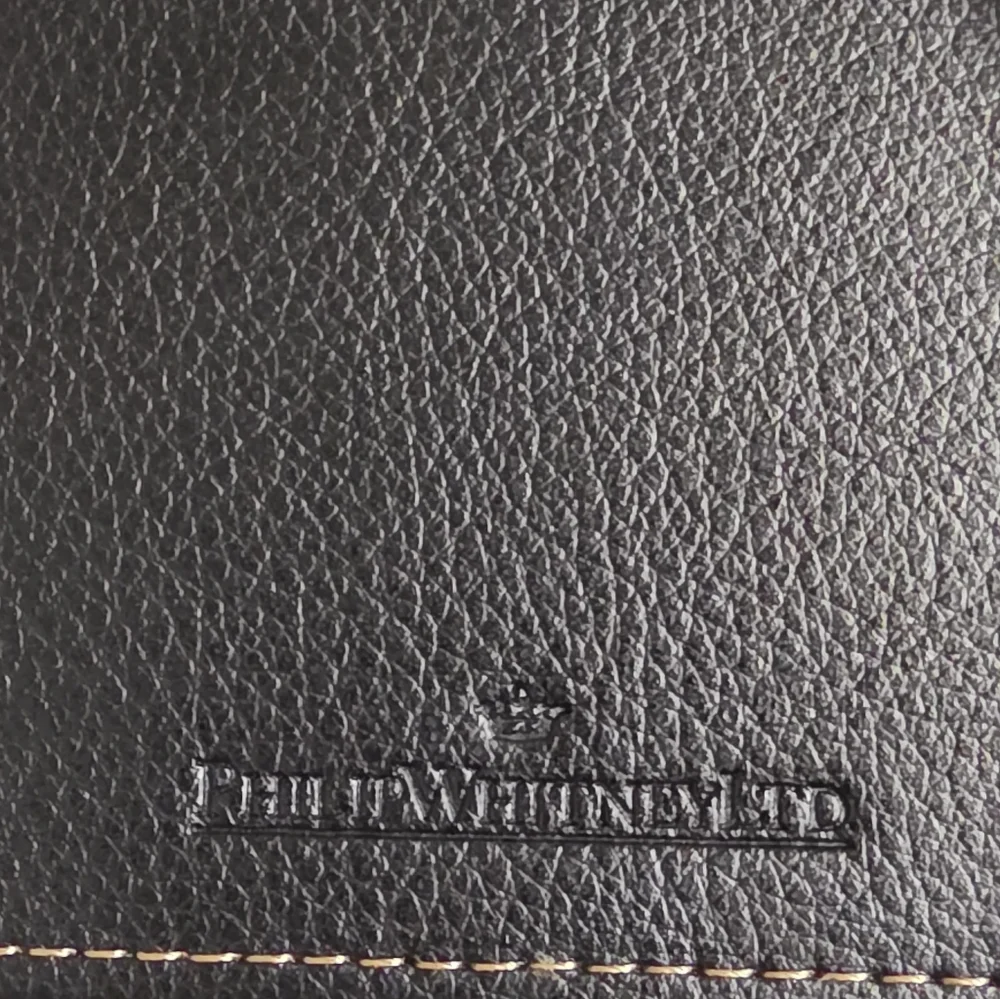 Philip Whitney Ltd Black Man-Made Leather Bifold Frames